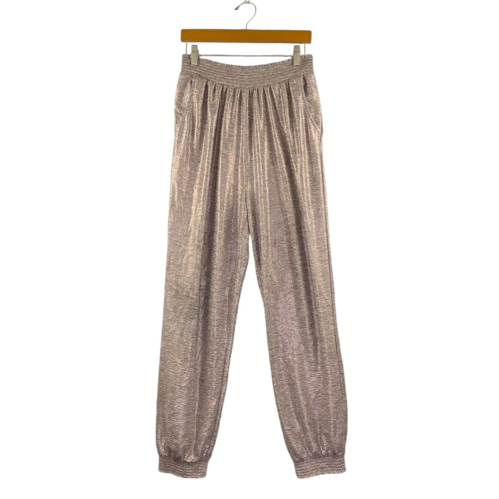Anthropologie Metallic Rose Gold Jogger Harem Pants Small